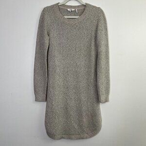 Fat Face Knit Curved Hem Long Sleeve Sweater Dress Cotton Blend Size 8
